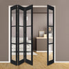 Four Folding Door & Frame Kit - Eco-Urban® Manchester 3 Pane DD6203C 3+1 - Clear Glass - Colour & Size Options