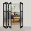 Four Folding Door & Frame Kit - Eco-Urban® Manchester 3 Pane DD6203F 3+1 - Frosted Glass - Colour & Size Options