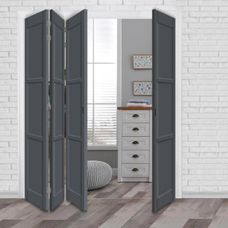 Image: Four Folding Door & Frame Kit - Eco-Urban® Manchester 3 Panel DD6203P 3+1 - Colour & Size Options