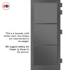 Urban Ultimate® Room Divider Manchester 3 Pane Door Pair DD6306T - Tinted Glass with Matching Side - Colour & Size Options