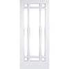ThruEasi White Room Divider - Manhattan Bevelled Clear Glass Primed Door Pair with Full Glass Sides