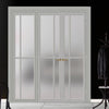 Urban Ultimate® Room Divider Marfa 4 Pane Door Pair DD6313F - Frosted Glass with Matching Side - Colour & Size Options