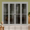 Urban Ultimate® Room Divider Marfa 4 Pane Door Pair DD6313T - Tinted Glass with Matching Sides - Colour & Size Options