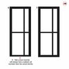 Urban Ultimate® Room Divider Marfa 4 Pane Door Pair DD6313C with Matching Sides - Clear Glass - Colour & Height Options