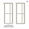 Urban Ultimate® Room Divider Marfa 4 Pane Door DD6313T - Tinted Glass with Matching Side - Colour & Size Options