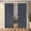 Bespoke Handmade Eco-Urban® Marfa 4 Panel Double Evokit Pocket Door DD6313 - Colour Options