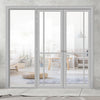 Room Divider - Handmade Eco-Urban® Marfa Door Pair DD6313C - Clear Glass - Premium Primed - Colour & Size Options
