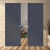 Handmade Eco-Urban Marfa 4 Panel Double Absolute Evokit Pocket Door DD6313 - Colour & Size Options