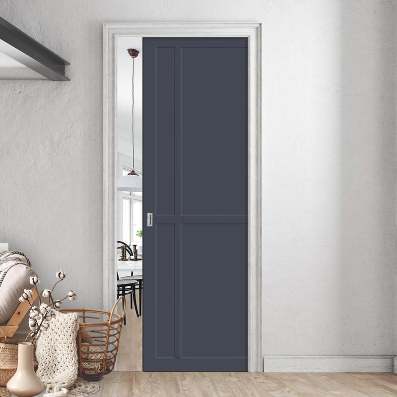 Handmade Eco-Urban® Marfa 4 Panel Single Evokit Pocket Door DD6313 - Colour & Size Options