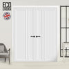 Melville 3 Panel Solid Wood Internal Door Pair UK Made DD6409 - Eco-Urban® Cloud White Premium Primed