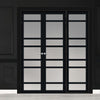 Urban Ultimate® Room Divider Metropolitan 7 Pane Door Pair DD6405F - Frosted Glass with Matching Side - Colour & Size Options