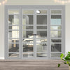 Urban Ultimate® Room Divider Metropolitan 7 Pane Door Pair DD6405C with Matching Sides - Clear Glass - Colour & Height Options