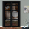 Urban Ultimate® Room Divider Metropolitan 7 Pane Door DD6405T - Tinted Glass with Full Glass Side - Colour & Size Options