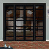 Urban Ultimate® Room Divider Metropolitan 7 Pane Door Pair DD6405T - Tinted Glass with Matching Sides - Colour & Size Options