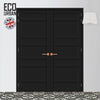 Handmade Eco-Urban Metropolitan 7 Panel Door Pair DD6405 - Black Premium Primed