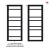 Urban Ultimate® Room Divider Metropolitan 7 Pane Door Pair DD6405T - Tinted Glass with Full Glass Side - Colour & Size Options