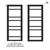 Urban Ultimate® Room Divider Metropolitan 7 Pane Door Pair DD6405T - Tinted Glass with Matching Sides - Colour & Size Options