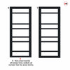 Urban Ultimate® Room Divider Metropolitan 7 Pane Door DD6405F - Frosted Glass with Full Glass Side - Colour & Size Options