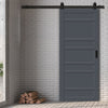 Bespoke Top Mounted Sliding Track & Solid Wood Door - Eco-Urban® Metropolitan 7 Panel Door DD6405 - Premium Primed Colour Options