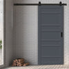 Bespoke Top Mounted Sliding Track & Door - Handcrafted Eco-Urban® Metropolitan 7 Panel Door DD6405 - Premium Primed Colour Options