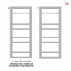 Urban Ultimate® Room Divider Metropolitan 7 Pane Door DD6405C with Matching Side - Clear Glass - Colour & Height Options
