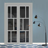 Urban Ultimate® Room Divider Milan 6 Pane Door DD6422T - Tinted Glass with Matching Side - Colour & Size Options