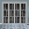 Urban Ultimate® Room Divider Milan 6 Pane Door Pair DD6422T - Tinted Glass with Matching Sides - Colour & Size Options
