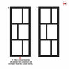 Urban Ultimate® Room Divider Milan 6 Pane Door DD6422F - Frosted Glass with Matching Side - Colour & Size Options