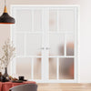 Handmade Eco-Urban Milan 6 Pane Door Pair DD6422SG Frosted Glass - White Premium Primed