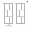 Urban Ultimate® Room Divider Milan 6 Pane Door Pair DD6422T - Tinted Glass with Full Glass Side - Colour & Size Options