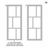 Urban Ultimate® Room Divider Milan 6 Pane Door Pair DD6422T - Tinted Glass with Full Glass Sides - Colour & Size Options