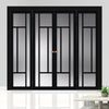 Urban Ultimate® Room Divider Morningside 5 Pane Door Pair DD6437F - Frosted Glass with Matching Sides - Colour & Size Options