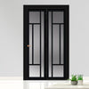 Urban Ultimate® Room Divider Morningside 5 Pane Door DD6437F - Frosted Glass with Full Glass Side - Colour & Size Options