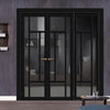 Urban Ultimate® Room Divider Morningside 5 Pane Door Pair DD6437T - Tinted Glass with Matching Side - Colour & Size Options