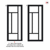 Urban Ultimate® Room Divider Morningside 5 Pane Door Pair DD6437T - Tinted Glass with Full Glass Sides - Colour & Size Options