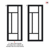 Urban Ultimate® Room Divider Morningside 5 Pane Door Pair DD6437F - Frosted Glass with Full Glass Side - Colour & Size Options