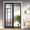 Room Divider - Handmade Eco-Urban® Morningside Door DD6437C - Clear Glass - Premium Primed - Colour & Size Options