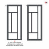 Urban Ultimate® Room Divider Morningside 5 Pane Door Pair DD6437C with Matching Sides - Clear Glass - Colour & Height Options