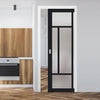 Handmade Eco-Urban Morningside 5 Pane Single Evokit Pocket Door DD6437SG Frosted Glass - Colour & Size Options
