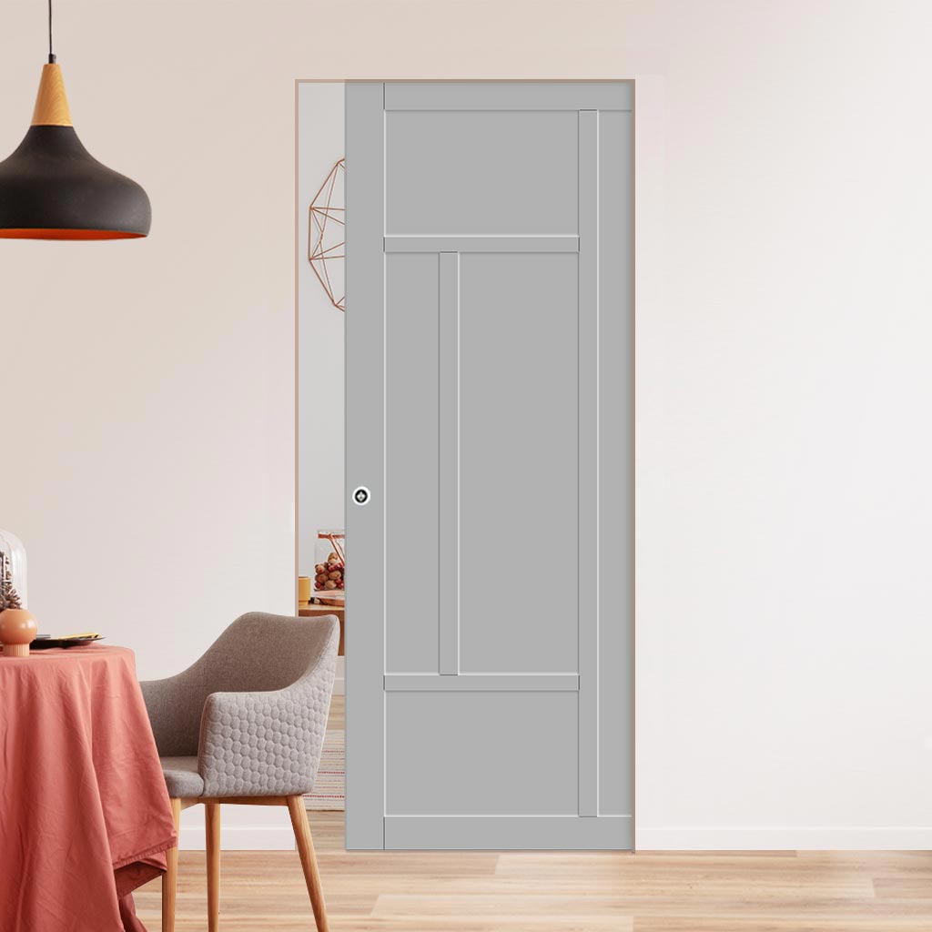 Handmade Eco-Urban® Morningside 5 Panel Single Absolute Evokit Pocket Door DD6437 - Colour & Size Options