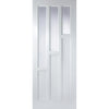 Alexander Lightly Grained Internal PVC Door - Sandblasted Glass with Clear Border