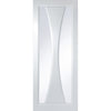 Gretna Lightly Grained Internal PVC Door Pair - Clear Glass