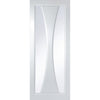Gretna Lightly Grained Internal PVC Door Pair - Clear Glass