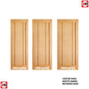 Single Sliding Door & Wall Track - Norwich Real American Oak Veneer Door - Unfinished