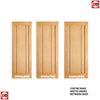 Two Sliding Maximal Wardrobe Doors & Frame Kit - Norwich Real American Oak Veneer Door - Unfinished