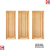 Single Sliding Door & Black Barn Track - Norwich American Oak Veneer Door - Unfinished