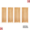 Norwich American Oak Veneer Staffetta Twin Telescopic Pocket Doors - Unfinished