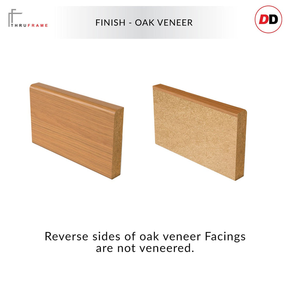Thru Simple Oak Veneer Unfinished Facings - Two Full Sets for One Single Door