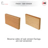 Thru Simple Oak Veneer Unfinished Facings - Two Full Sets for One Single Door