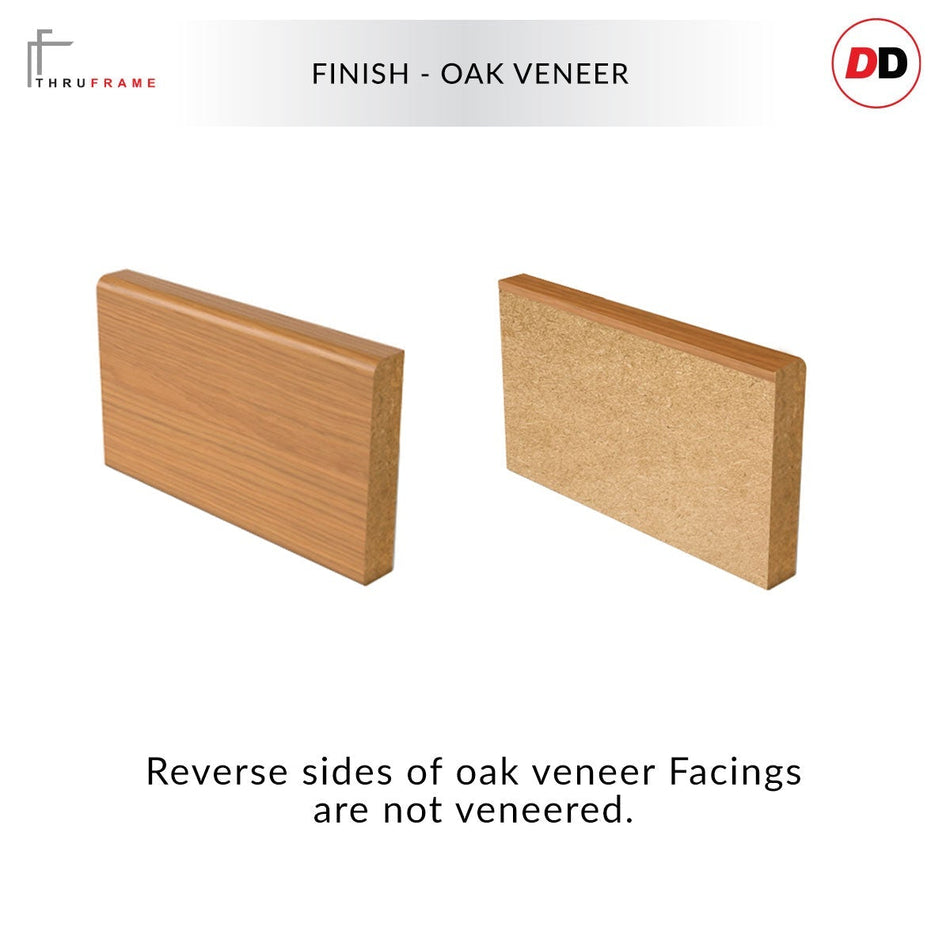 Thru Simple Oak Veneer Unfinished Facings - Two Full Sets for One Double Door